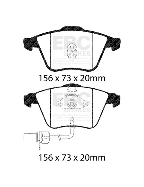 EBC Brakes DP21510 - Zestaw klocków hamulcowych seria GREENSTUFF 