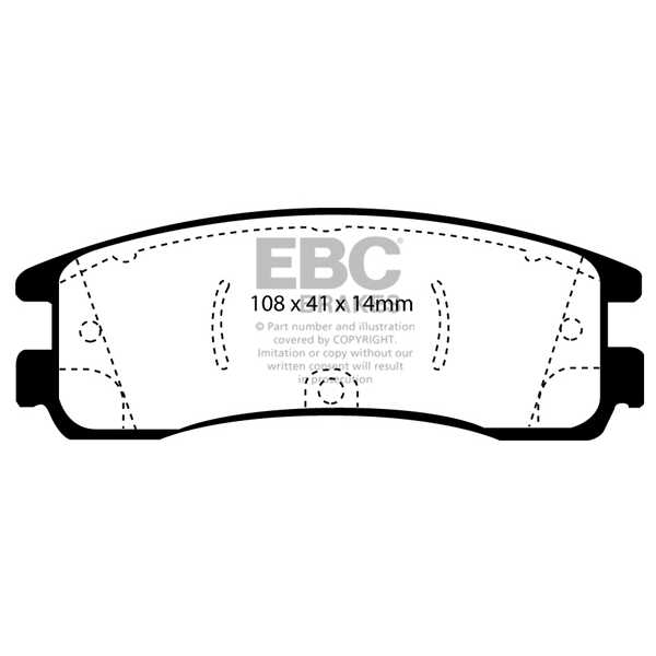 EBC Brakes DP1122 - Zestaw klocków hamulcowych seria ULTIMAX2 