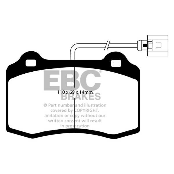 EBC Brakes DP1140/2 - Zestaw klocków hamulcowych seria ULTIMAX2 