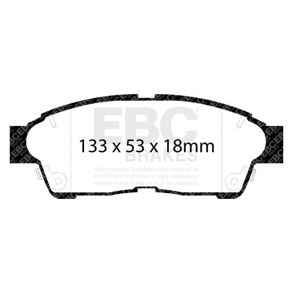 EBC Brakes DP6964 - Zestaw klocków hamulcowych seria GREENSTUFF 