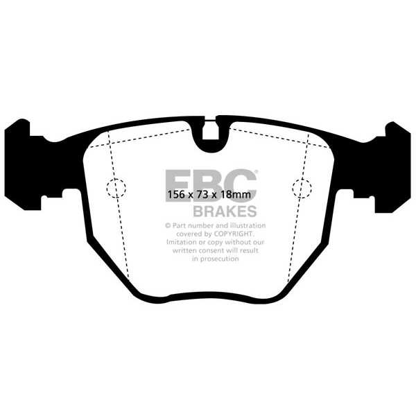 EBC Brakes DP71036 - Zestaw klocków hamulcowych seria GREENSTUFF 