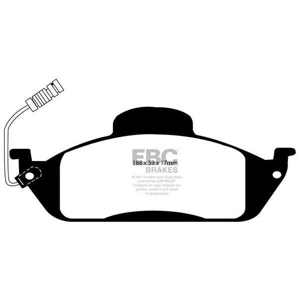 EBC Brakes DP71232 - Zestaw klocków hamulcowych seria GREENSTUFF 