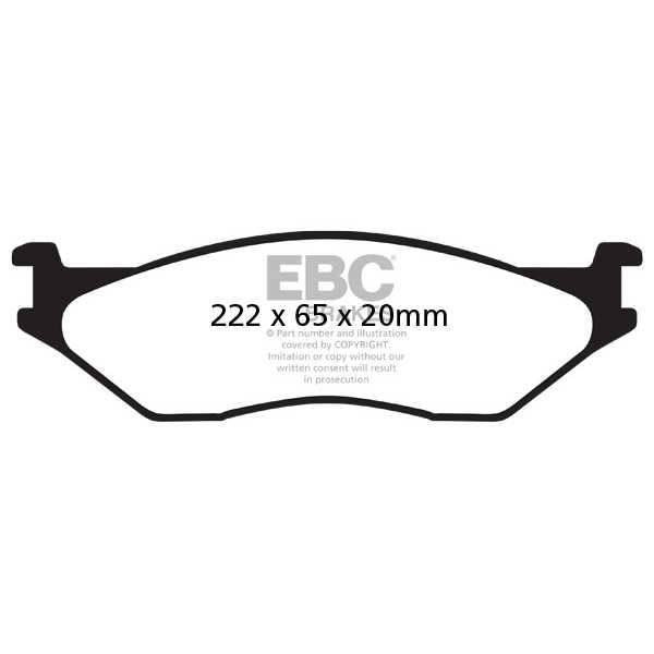 EBC Brakes DP71653 - Zestaw klocków hamulcowych seria GREENSTUFF 