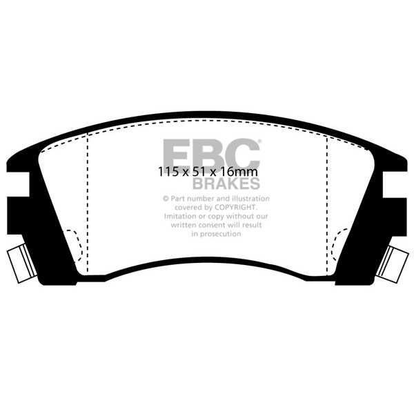 EBC Brakes DP988 - Zestaw klocków hamulcowych seria ULTIMAX2 
