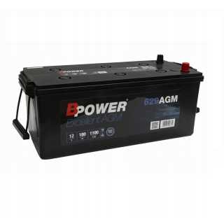 BPOWER 180Ah 1000A Excellent 629 AGM 12V Akumulator Cargo Ciężarowy TIR BUS