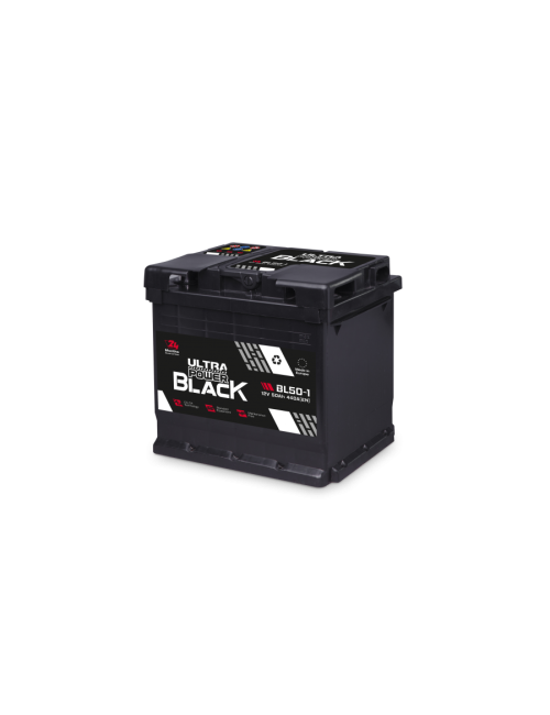 Ultra Power Black 50Ah 440A P+ 12V Akumulator BL-50-1