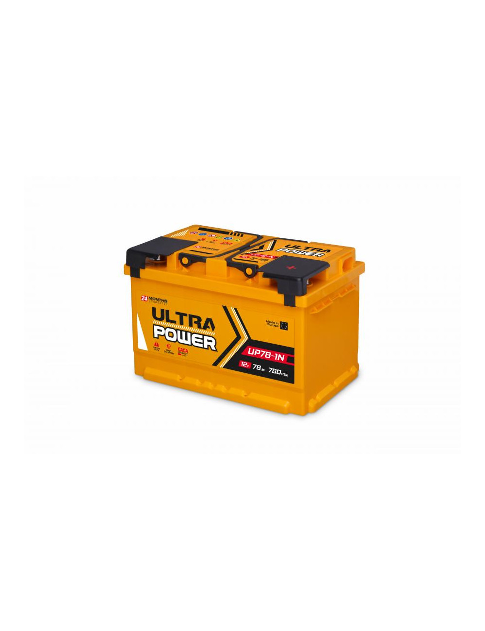 Ultra Power 78Ah 780A P+ 12V Akumulator UP-78-1-N