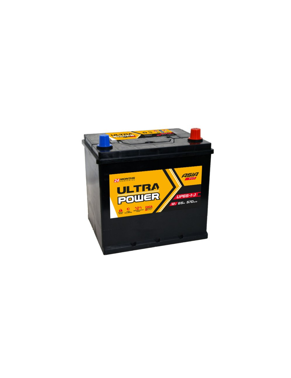 Ultra Power Asia 65Ah 570A P+ 12V Akumulator UP-65-1-J