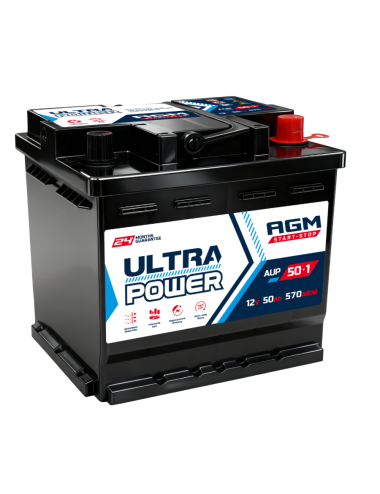 Ultra Power AGM 50Ah 570A P+ 12V Akumulator AUP-50-1