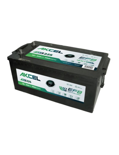 Akcel ciężarowe EFB 225Ah 1150A ETN 3 12V Akumulator AKE-225