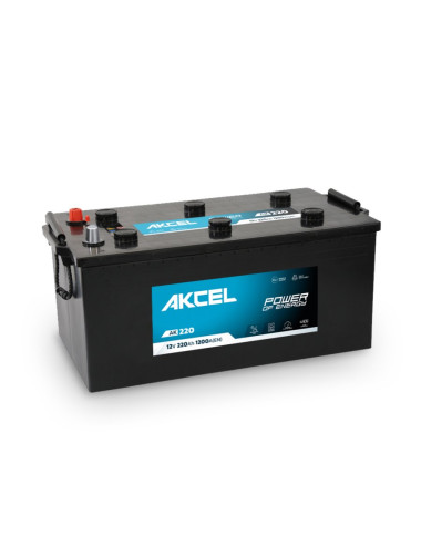 Akcel ciężarowe 220Ah 1200A ETN 3 12V Akumulator AK-220