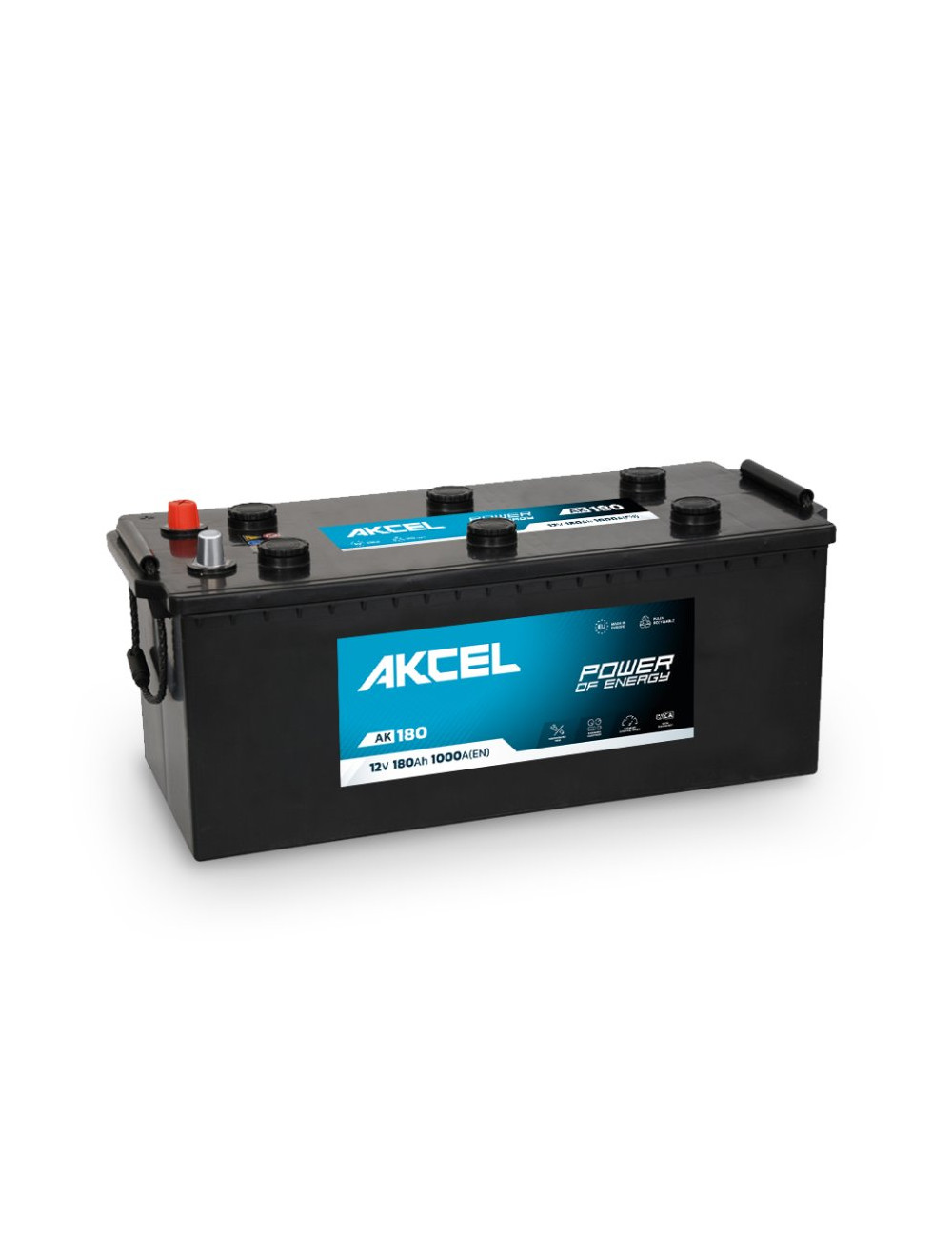 Akcel ciężarowe 180Ah 1000A L+ 12V Akumulator AK-180