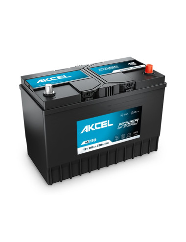 Akcel ciężarowe 110Ah 720A P+ 12V Akumulator AK-110