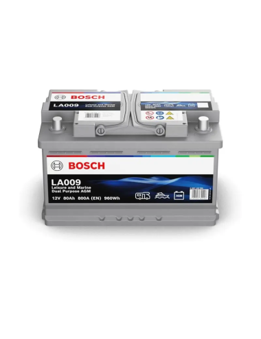 Akumulator Bosch 80Ah LA009 AGM Dual Purpose do łodzi i kampera