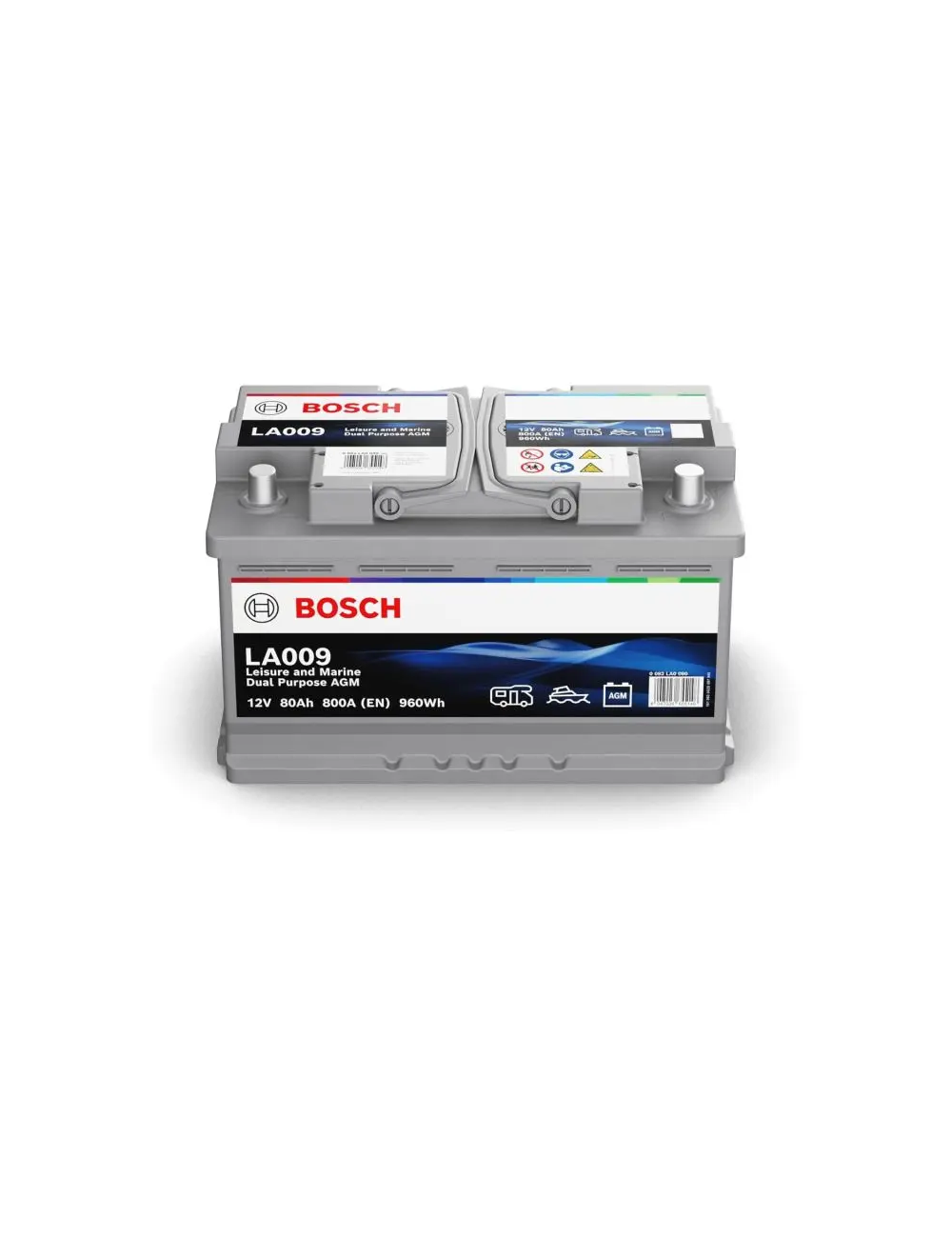 Akumulator Bosch 80Ah LA009 AGM Dual Purpose do łodzi i kampera