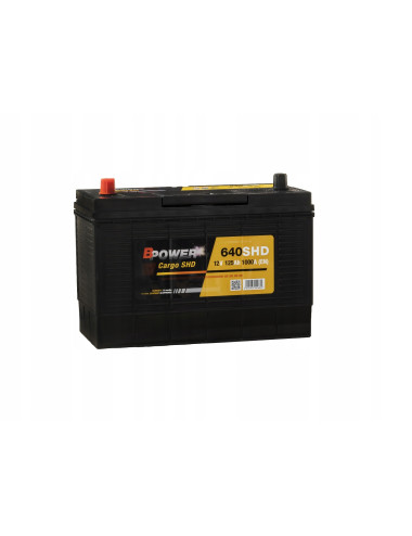 BPOWER 125Ah 1000A 640SHD Akumulator CAT CASE BOMAG JCB KUBOTA YBX3640 SHD