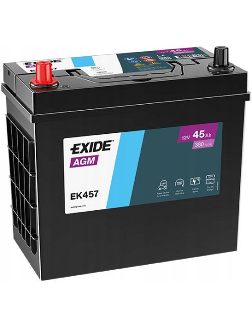 EXIDE 45Ah 380A EK457 AGM HJ-S46B24R Akumulator Toyota RAV IV Auris Hybrid