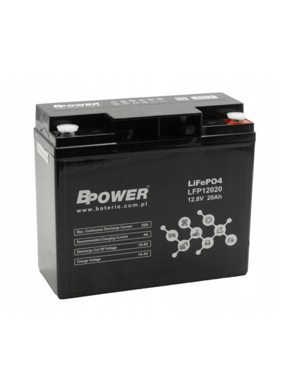 BPOWER LiFePO4 20Ah akumulator Litowy 17ah 18Ah NP NPW 6000 cykli 2,2kg
