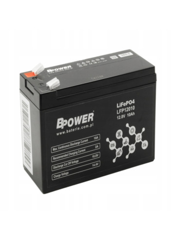 BPOWER LiFePO4 10Ah akumulator Litowy 7ah NP NPW 4000 cykli 1,1kg