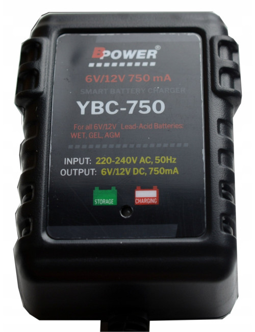 BPower Ładowarka akumulatorów motocyklowych z podtrzymaniem 6V 12V AGM GEL
