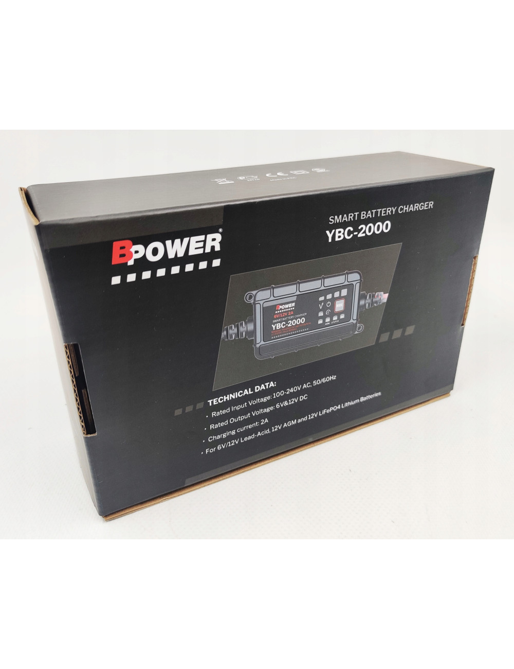 BPower Ładowarka 2A do akumulatorów automatyczna 6V 12V AGM EFB GEL LiFePO4