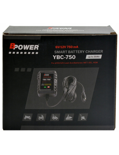 BPower Ładowarka akumulatorów motocyklowych z podtrzymaniem 6V 12V AGM GEL