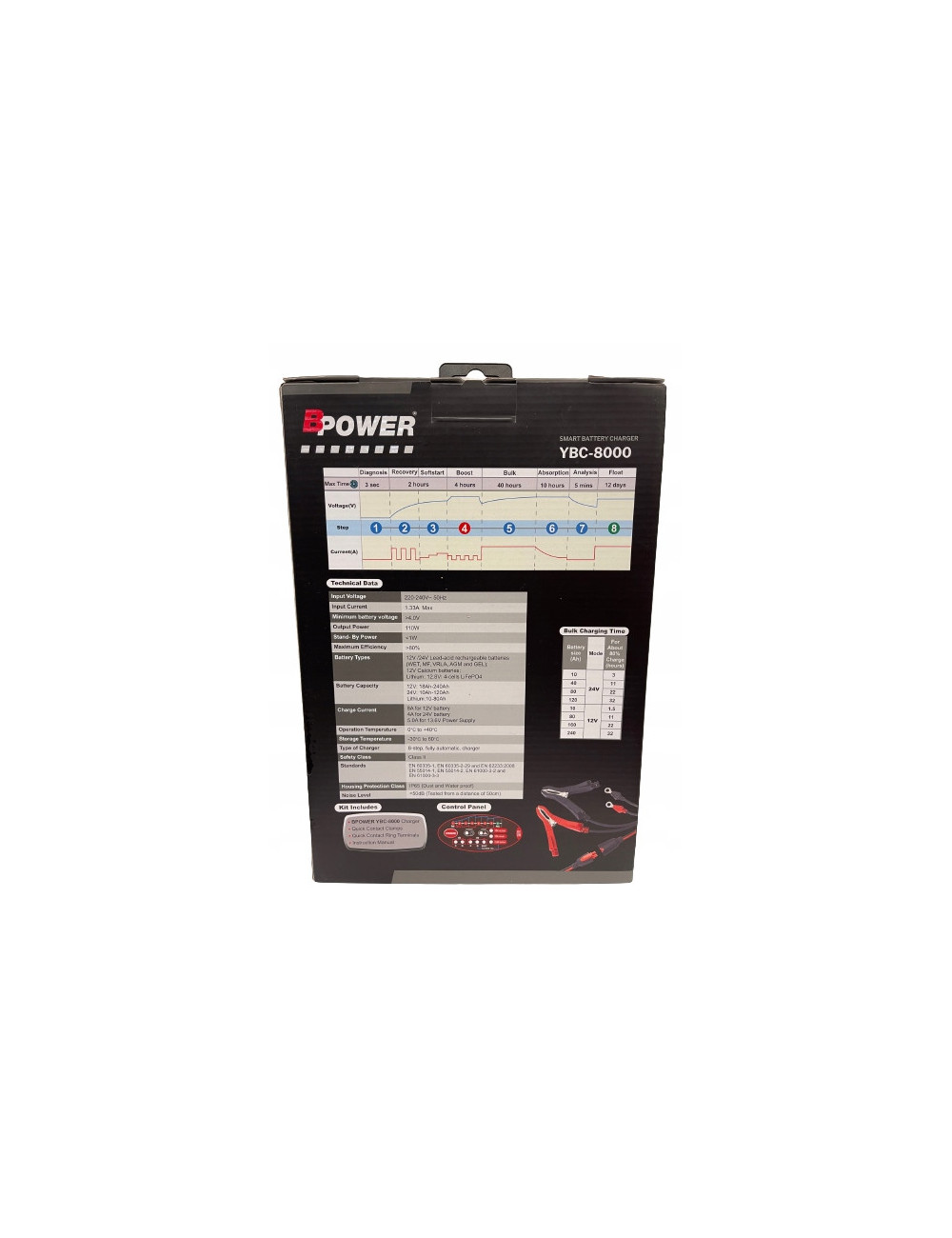BPower Ładowarka do akumulatorów automatyczna 12V 24V AGM EFB GEL LiFePO4