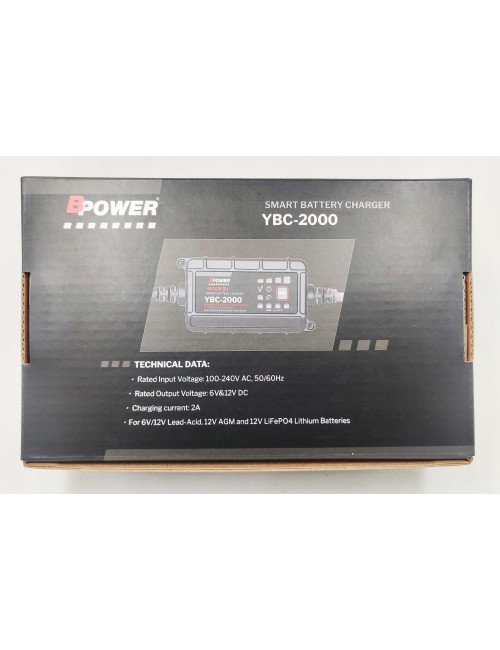 BPower Ładowarka 2A do akumulatorów automatyczna 6V 12V AGM EFB GEL LiFePO4