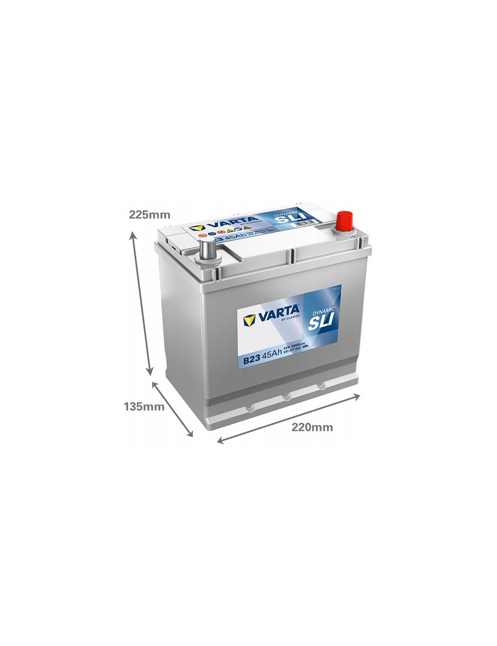 VARTA 45Ah 300A B24 Dynamic SLI Akumulator L+ CASE DEUTZ AGROTRON MINI