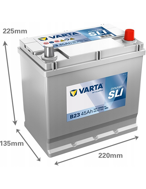VARTA 45Ah 300A B24 Dynamic SLI Akumulator L+ CASE DEUTZ AGROTRON MINI