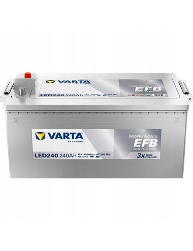 Akumulator VARTA 240Ah LED240 EFB Professional Łodzi Kampera przyczepy kemp