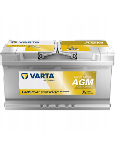 Akumulator VARTA 95Ah LA95 AGM Professional do Łodzi Kampera podtrzymania