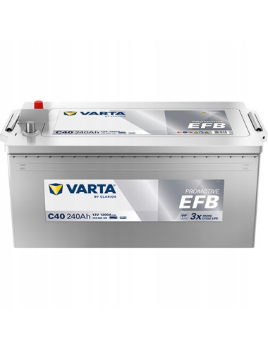 VARTA 240Ah 1200A C40 625 PROMOTIVE EFB Akumulator do ciężarówek MAN VOLVO