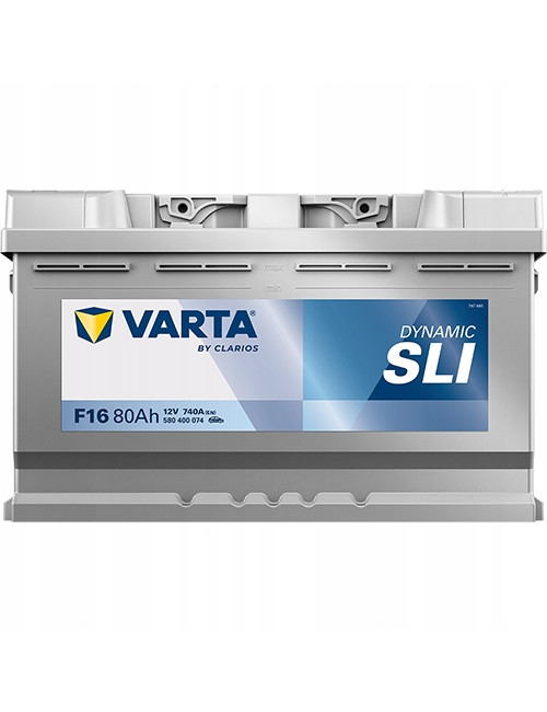 VARTA 80Ah 740A F16 Dynamic SLI 12V L4 Akumulator Toyota Auris Audi A6 C6