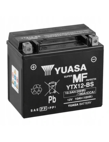 YUASA YTX12-BS 12V 10Ah 180A L+ Akumulator motocyklowy Honda CBR TRX VF VTR