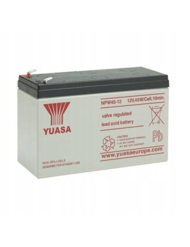 YUASA NPW45-12 7.5Ah 256W 45W/Cell 12V akumulator do pracy cyklicznej