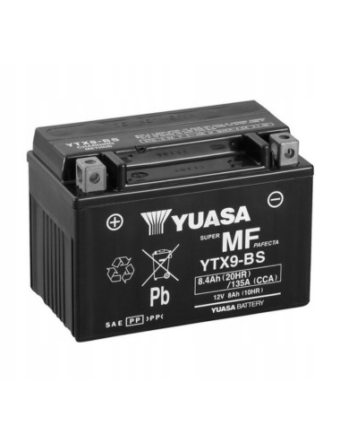 YUASA YTX9-BS 12V 8Ah 135A L+ Akumulator Suzuki GSF Bandit VFR prod. 2025r