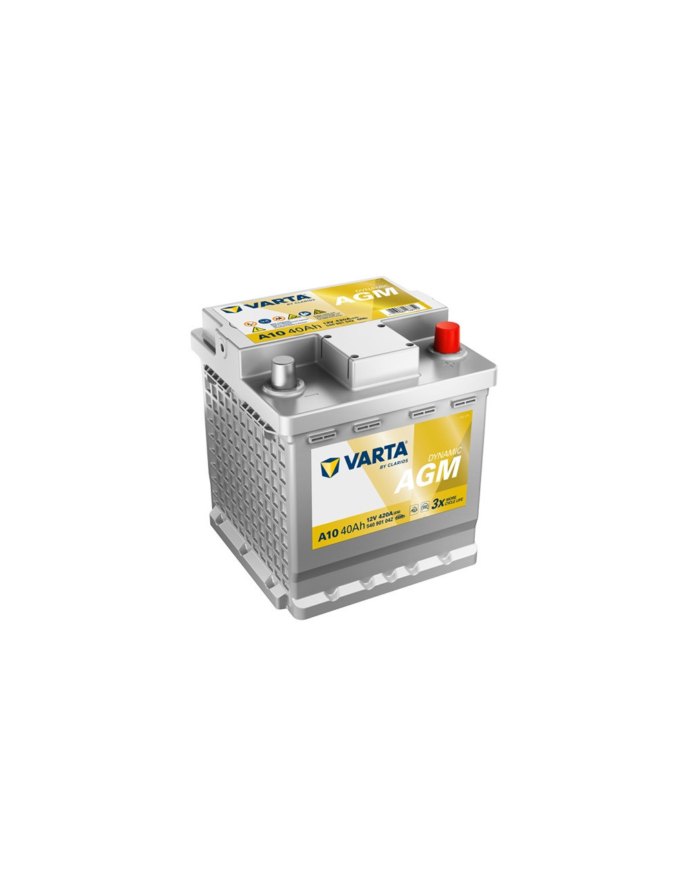 VARTA 40Ah 420A Silver Dynamic A10 AGM P+ 12V Akumulator 175x175x190mm 2026