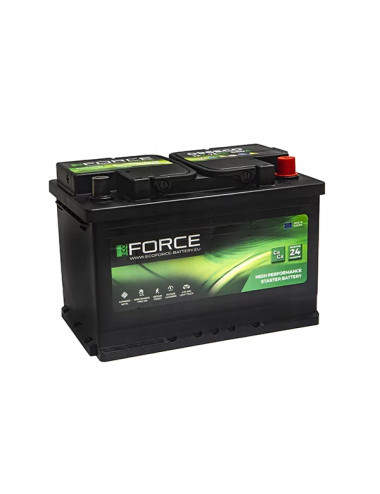 Akumulator ECO-FORCE 75Ah 680A 096ECO L3 P+ 278x175x190 VW AUDI SKODA SEAT