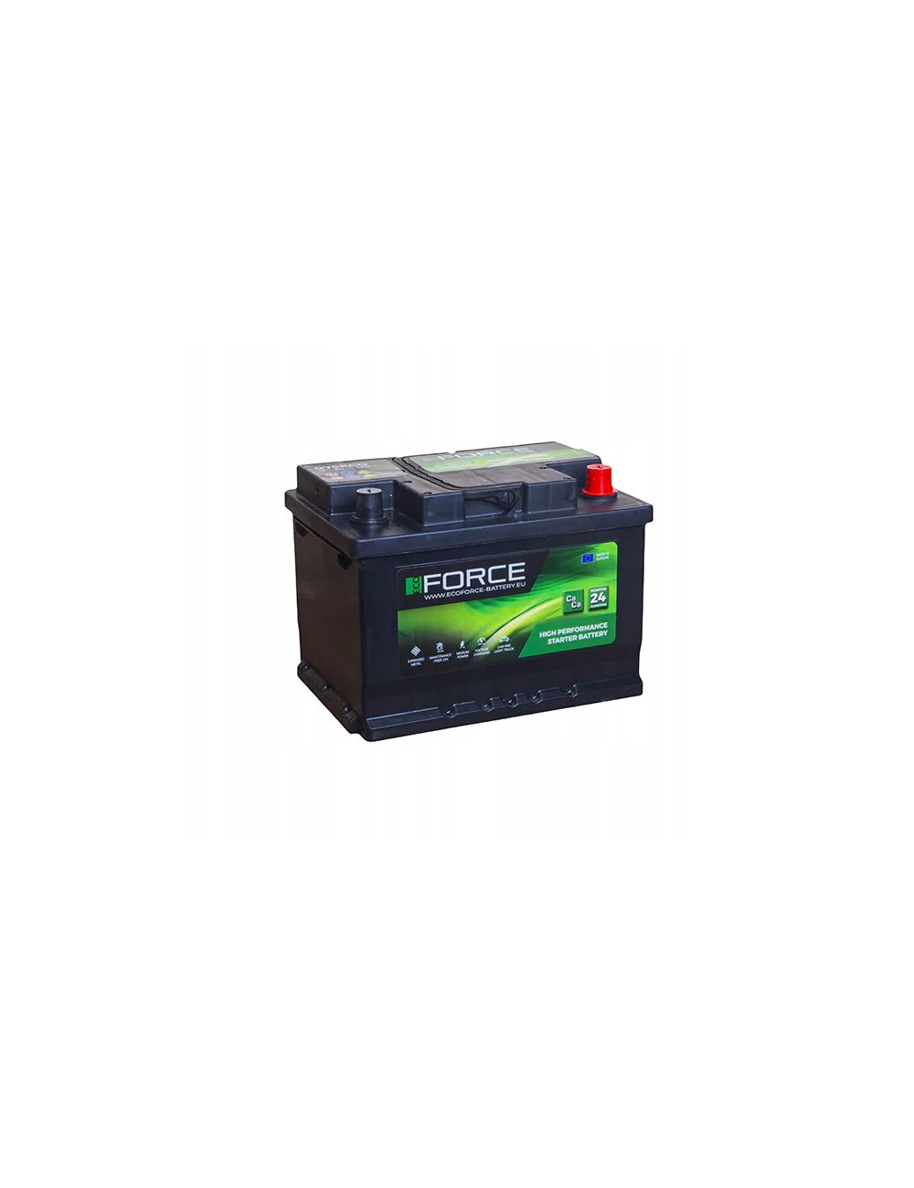 Akumulator ECO-FORCE 60Ah 490A 075ECO L2B 242x175x175mm Ford Focus Fiesta