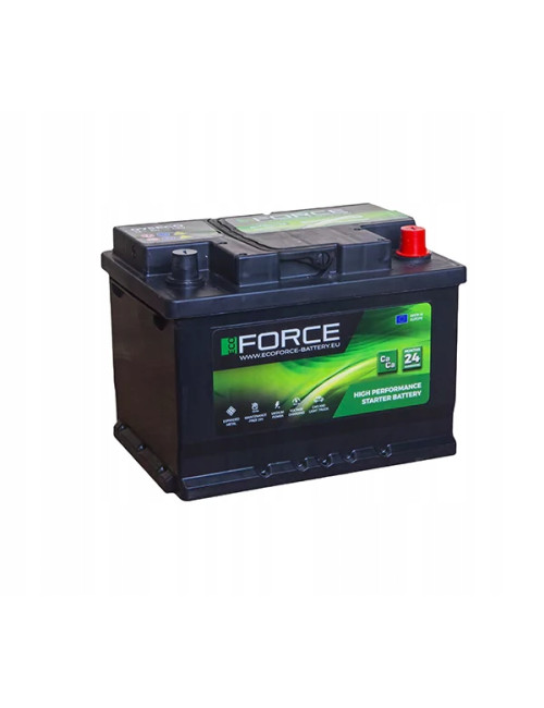 Akumulator ECO-FORCE 60Ah 490A 075ECO L2B 242x175x175mm Ford Focus Fiesta