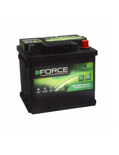 Akumulator ECO-FORCE 50Ah 400A 015ECO L1 P+, 207x175x190mm