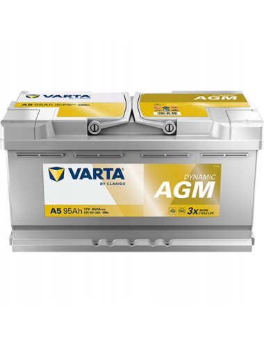 VARTA 95Ah 850A Silver Dynamic A5 AGM P+ 12V Akumulator 353x175x190mm 2026r