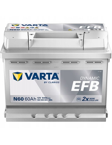 VARTA 60Ah 640A N60 EFB Akumulator VW SEAT FIAT OPEL SEAT TOYOTA Start Stop