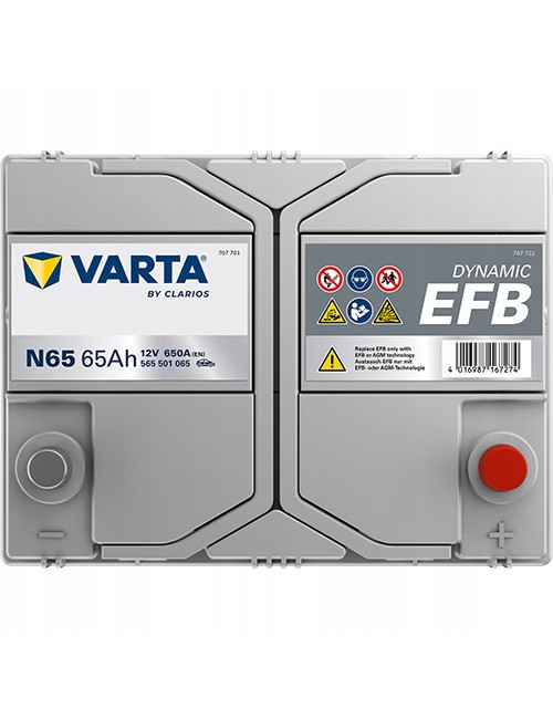 VARTA 65Ah 650A Dynamic EFB N65 D23 12V Akumulator SUBARU XV MAZDA 5 ASX