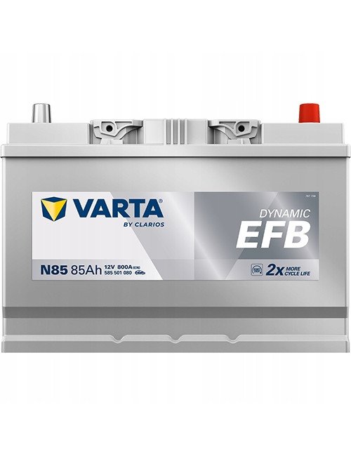 VARTA 85Ah 800A N85 EFB P+ Akumulator D31 335 Mitsubishi ASX Toyota Mazda 6