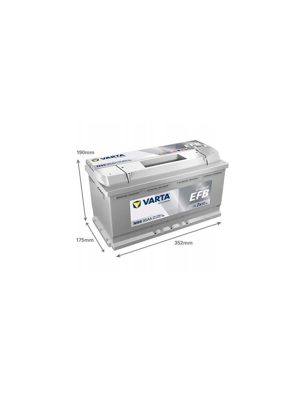 VARTA 95Ah 850A Dynamic EFB N95 12V Akumulator H8 L5 Audi A4 A5 A6 3.0TDI
