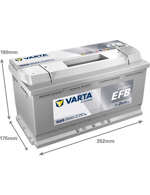 VARTA 95Ah 850A Dynamic EFB N95 12V Akumulator H8 L5 Audi A4 A5 A6 3.0TDI