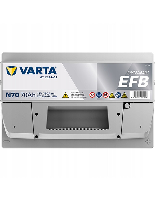 VARTA 70Ah 760A Dynamic EFB N70 12V Akumulator AUDI SEAT VW 2.0TDI 1.6TDI