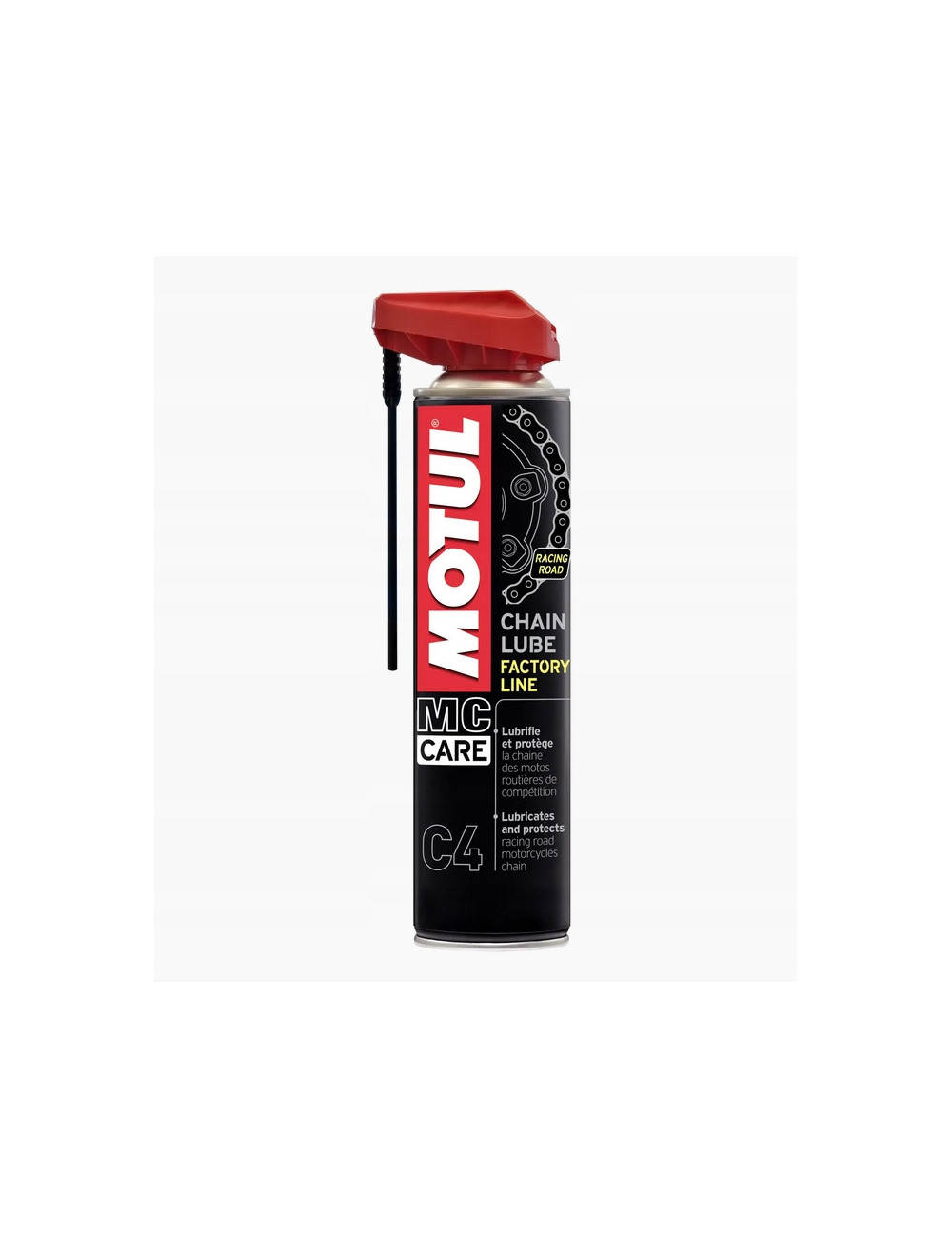 MOTUL C4 CHAIN LUBE FACTORY LINE smar do łańcucha motocykli wyścigowych 0,4